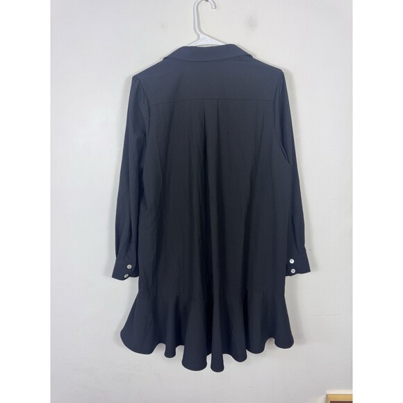 Tuckernuck Pomander Place Callahan Dress Black Crepe Shirt Dress Size L NWT - Picture 11 of 12